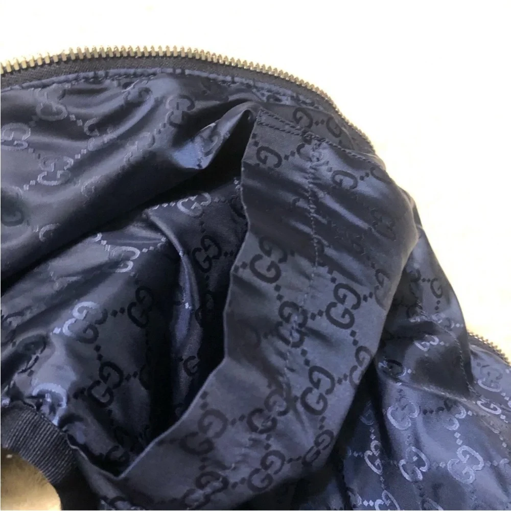 Gucci Navy blue Quilted Vest jacket made Italia